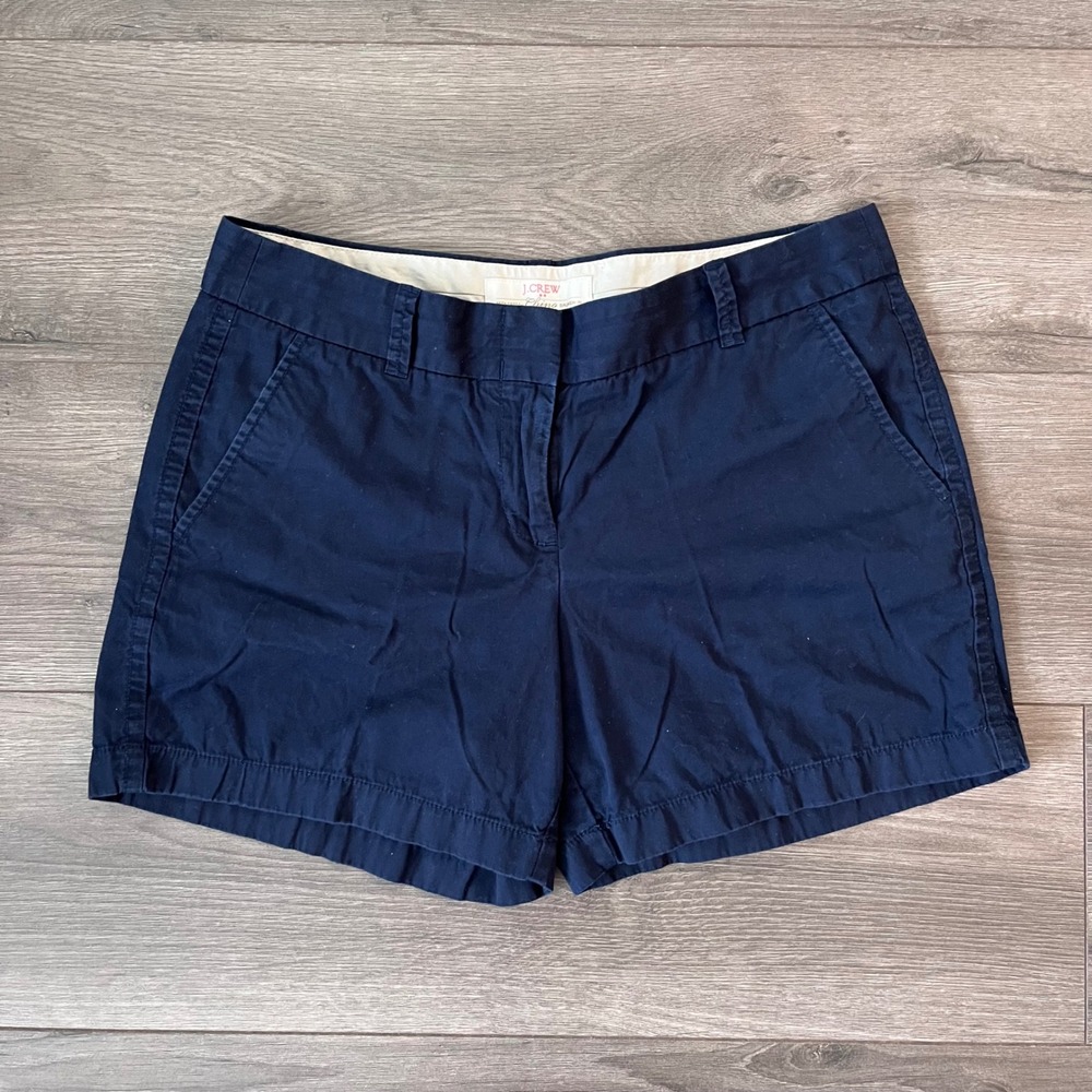 J.Crew Chino Broken-In Navy Blue Cotton Shorts Womens Size 6